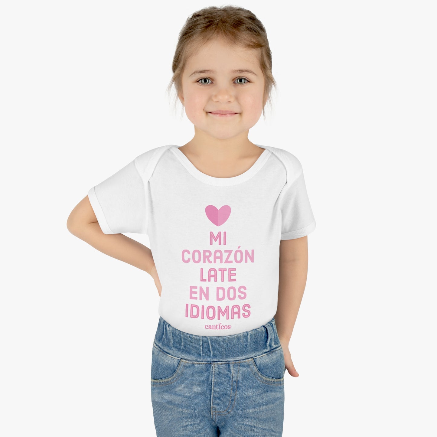 Mi Corazon late en dos Idiomas Onesie