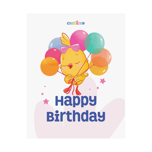 Kiki Happy Birthday Balloon Kids Poster