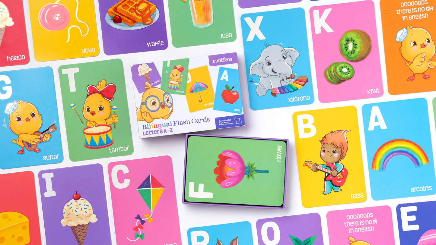 El Paquetito para Bebés Bilingües: Nursery Rhyme Books, Stroller Cards & Flash Cards