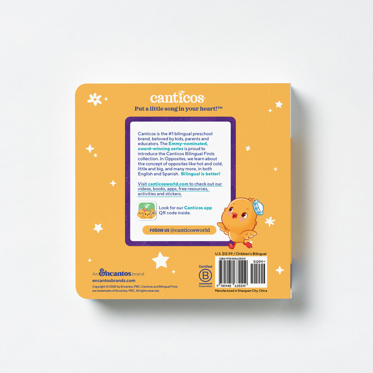 PRE-SALE: Benji Plush + Opposites / Opuestos Bilingual Board Book Bundle