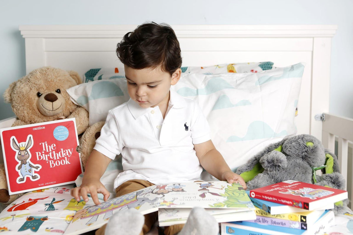 Raising a bilingual baby is easier with tools like Canticos bilingual books, music in Spanish, and sing-along videos. 