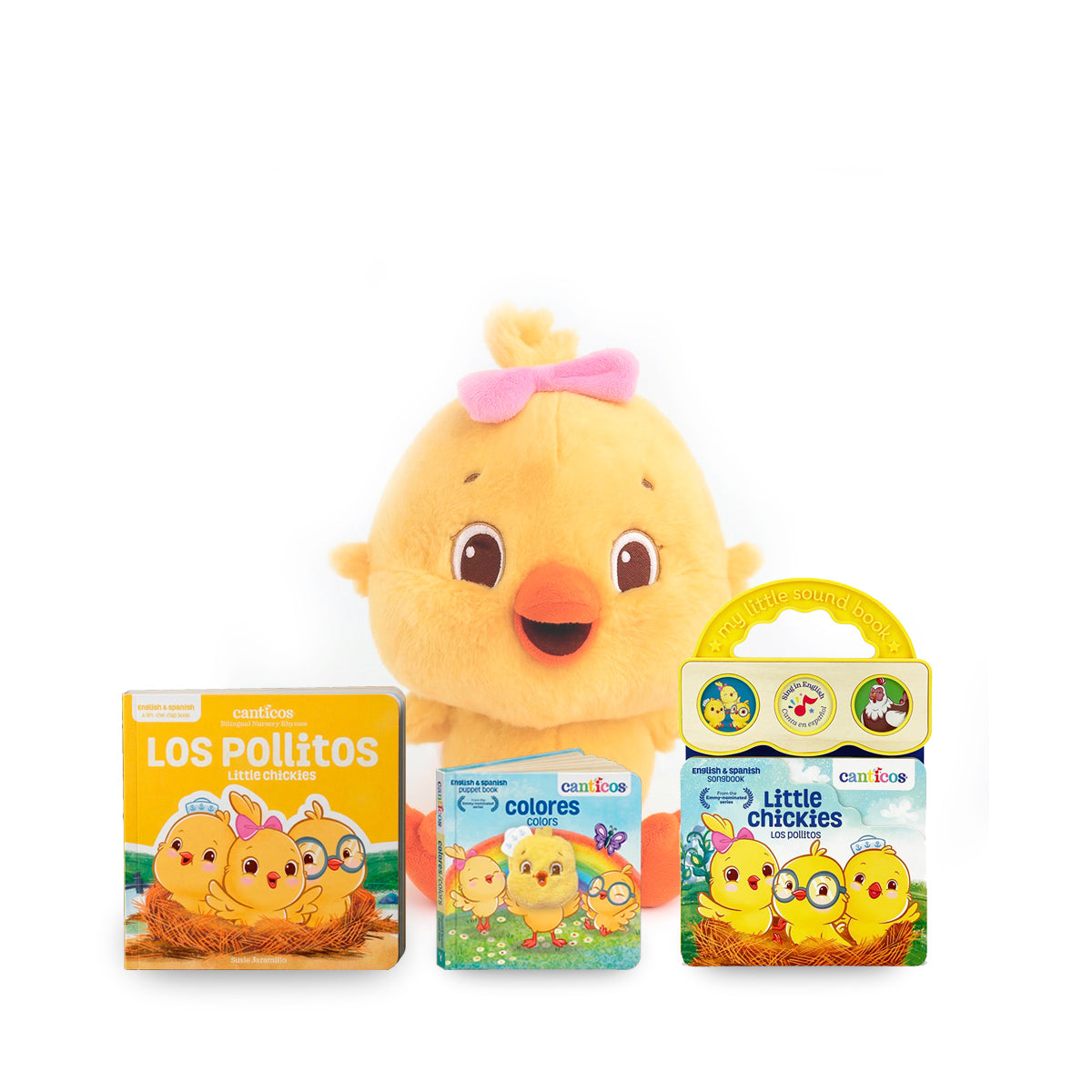 Kiki Superpack: 2 Interactive Books + Los Pollitos Book + Plush