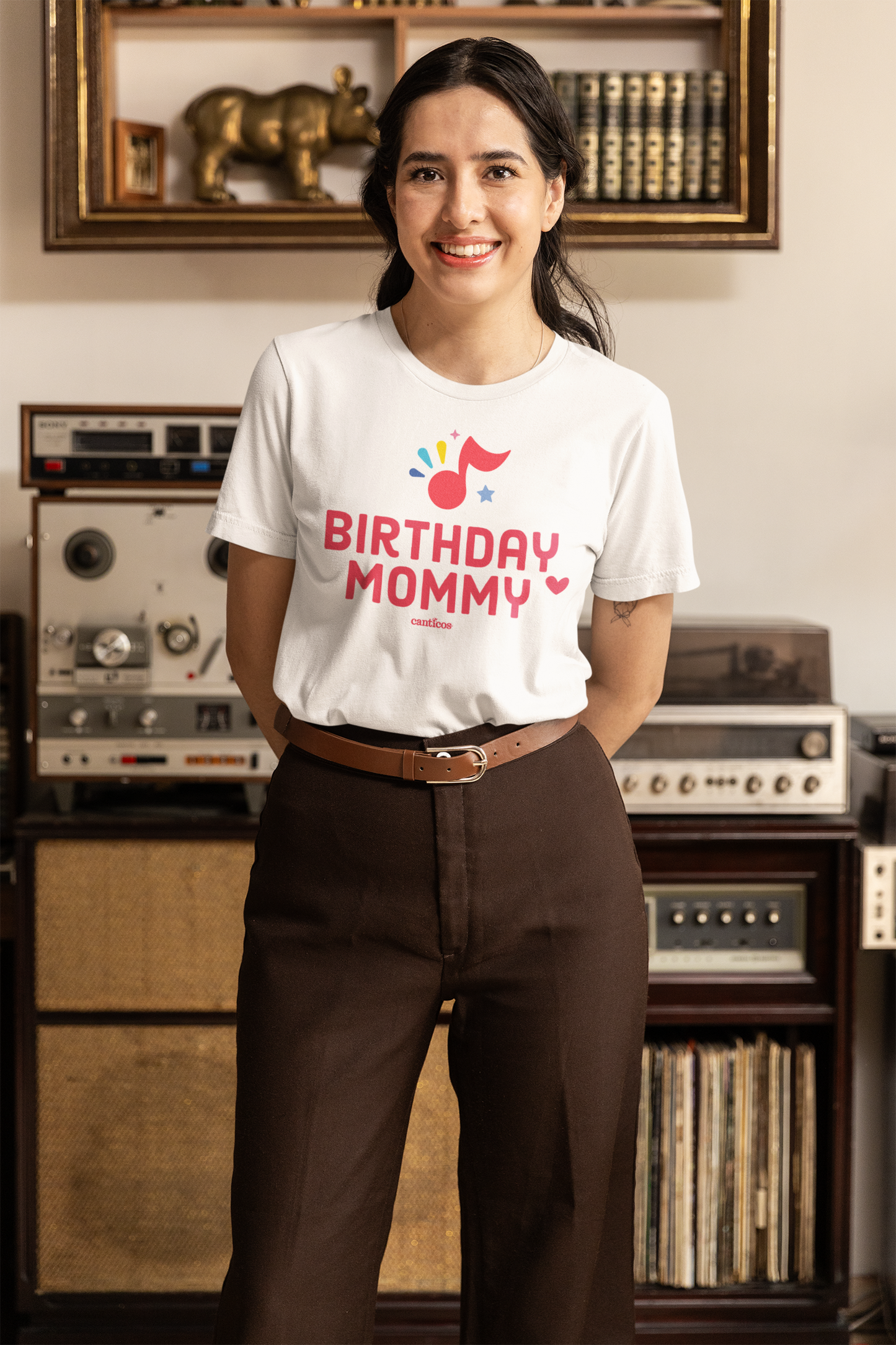 Canticos 'Birthday Mommie' Tee – Featuring the Canticos Happy Note (T-shirt)