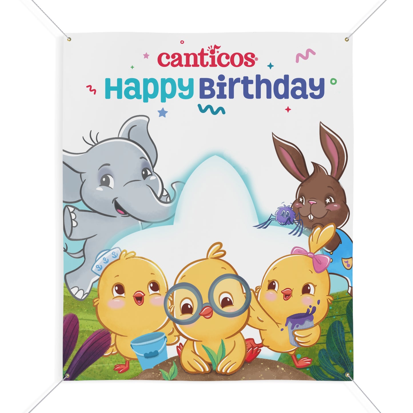 Happy Birthday Chickies Benji & Sammy Party Banner
