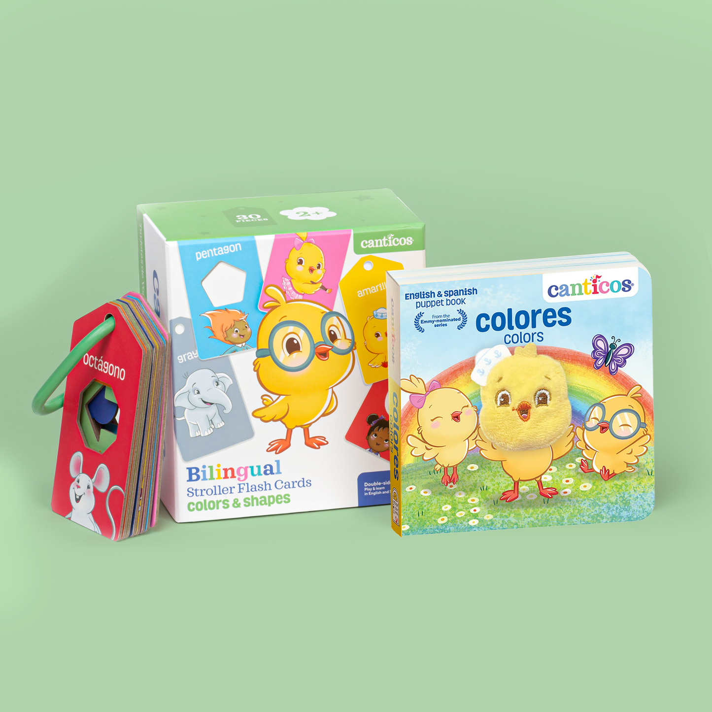 Colors / Colores Gift Set: Stroller Cards & Puppet Book