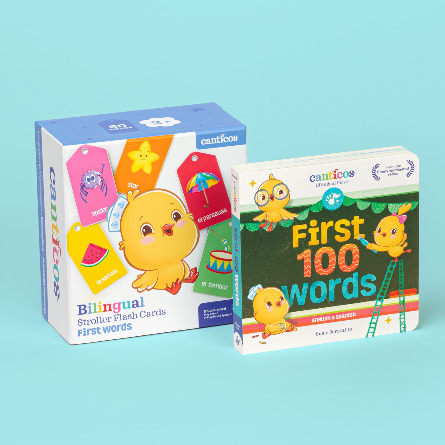 First Words / Primeras Palabras On-the-Go Kit: Stroller Cards & First 100 Words Book