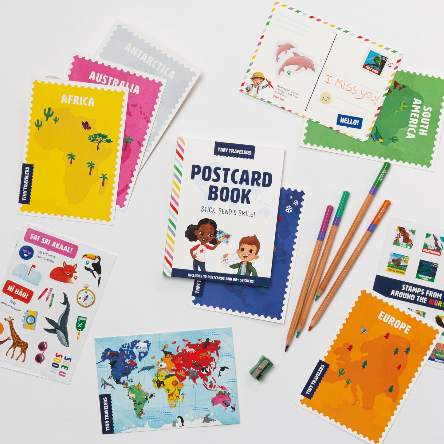 Postcard Book Activity Set: Stick, Send & Smile