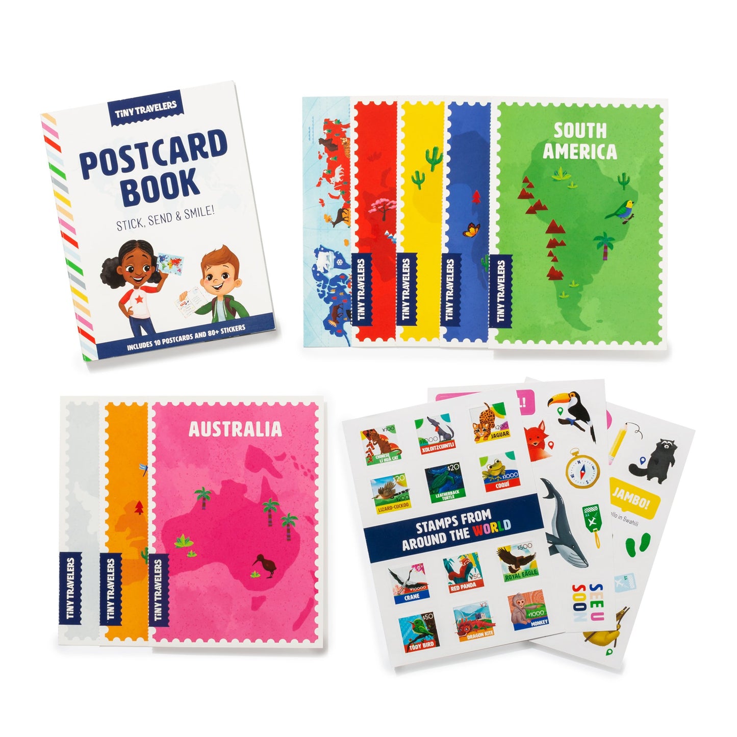 Postcard Book Activity Set: Stick, Send & Smile