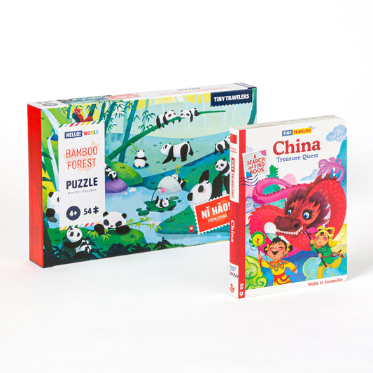 Explore China Gift Bundle: Bamboo Forest Puzzle & Hardcover Book