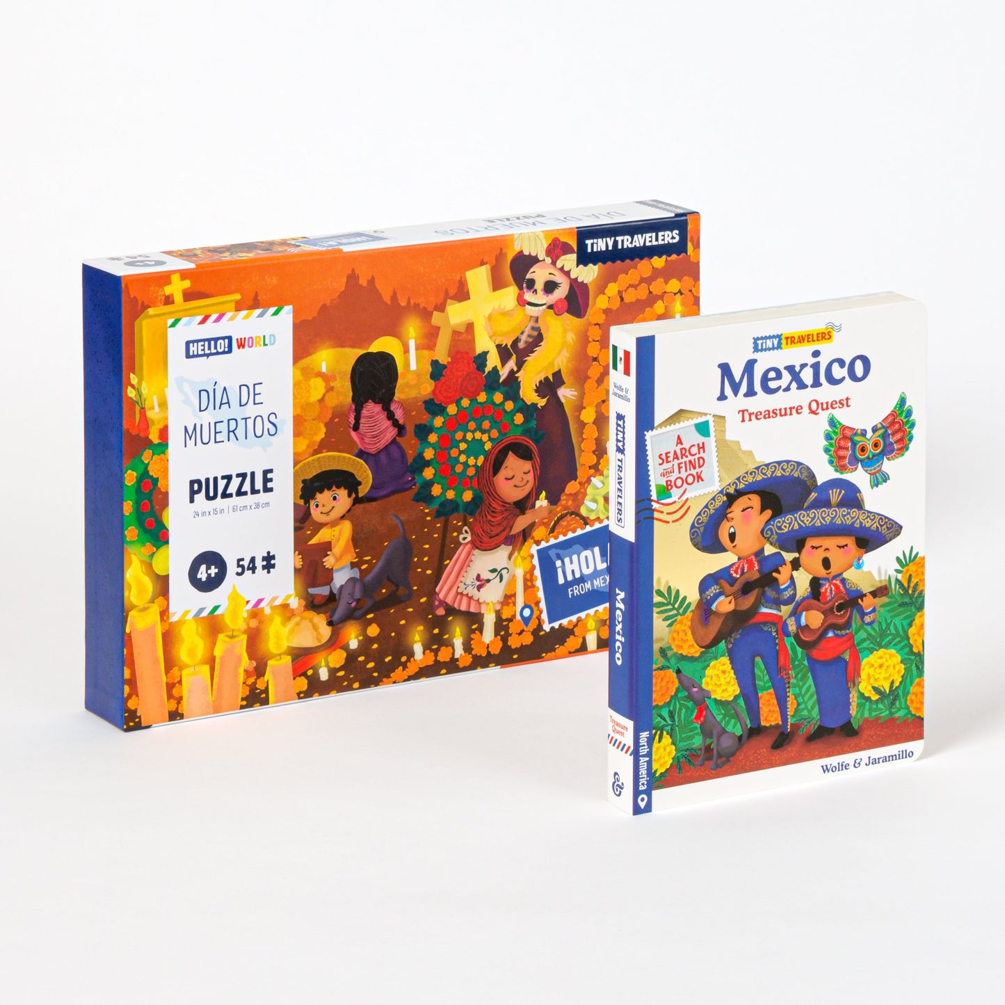 Explore Mexico Book & Toy Bundle: Día de Muertos Puzzle & Hardcover Book